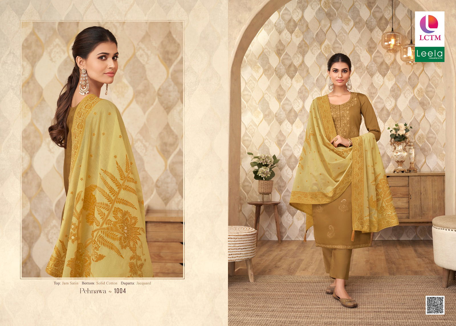 Pehnawa By Leela Designer Jam Satin Dress Material Wholesale Clothing Suppliers In India
